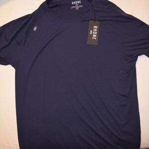 NWT Mens L Rhone Reign Tee - Navy